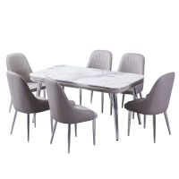 Luxe Dining Table With 6 Forma Chairs